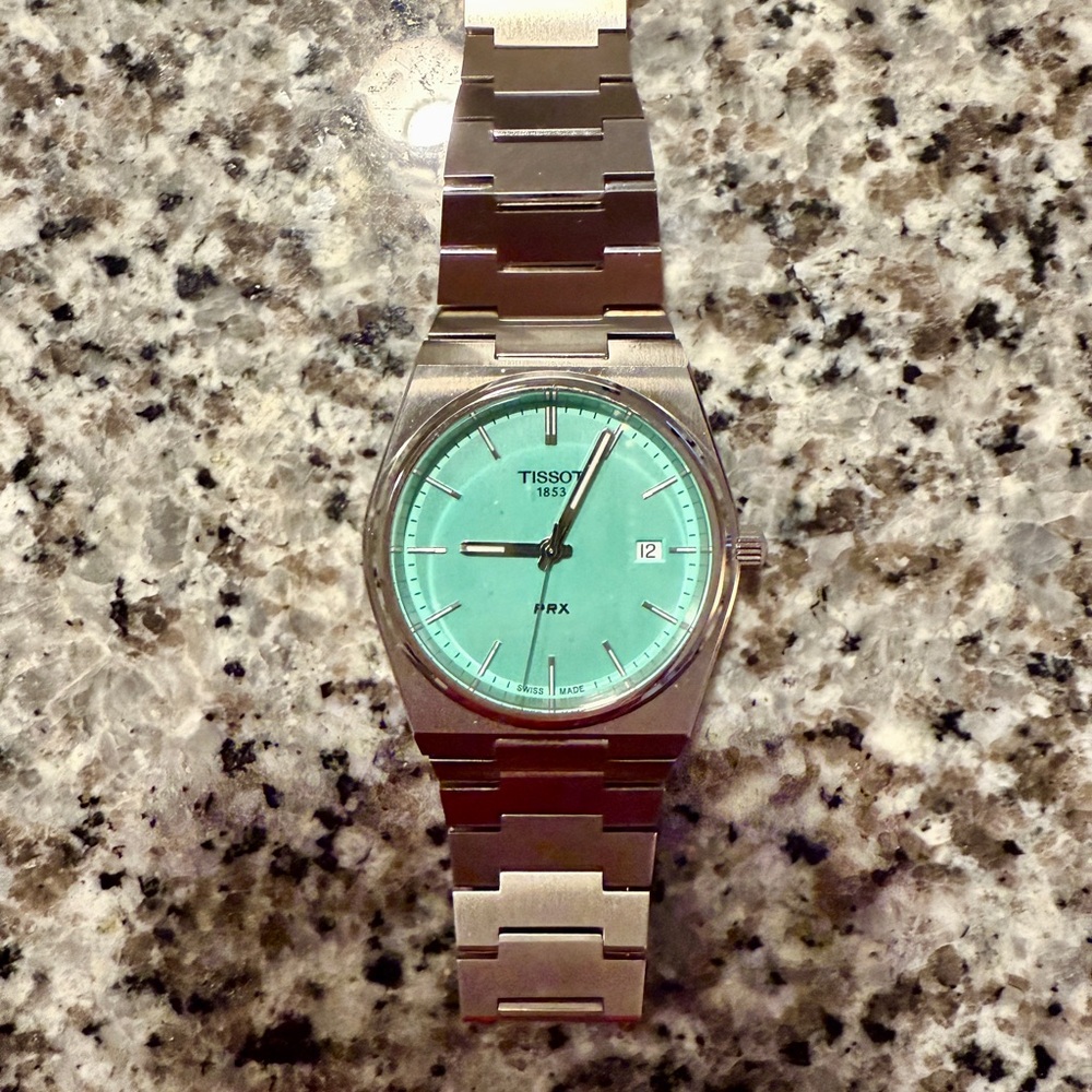 Tissot PRX Silver with Mint Green Dial 40mm
